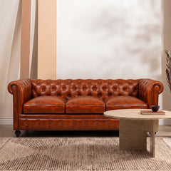 Windsor Chesterfield Leather 3-Seater Sofa