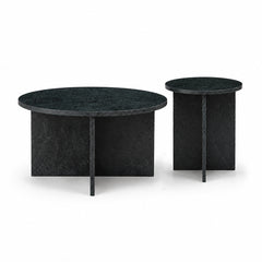 Veda Marble Coffee Table Set of 2 - Green Marble