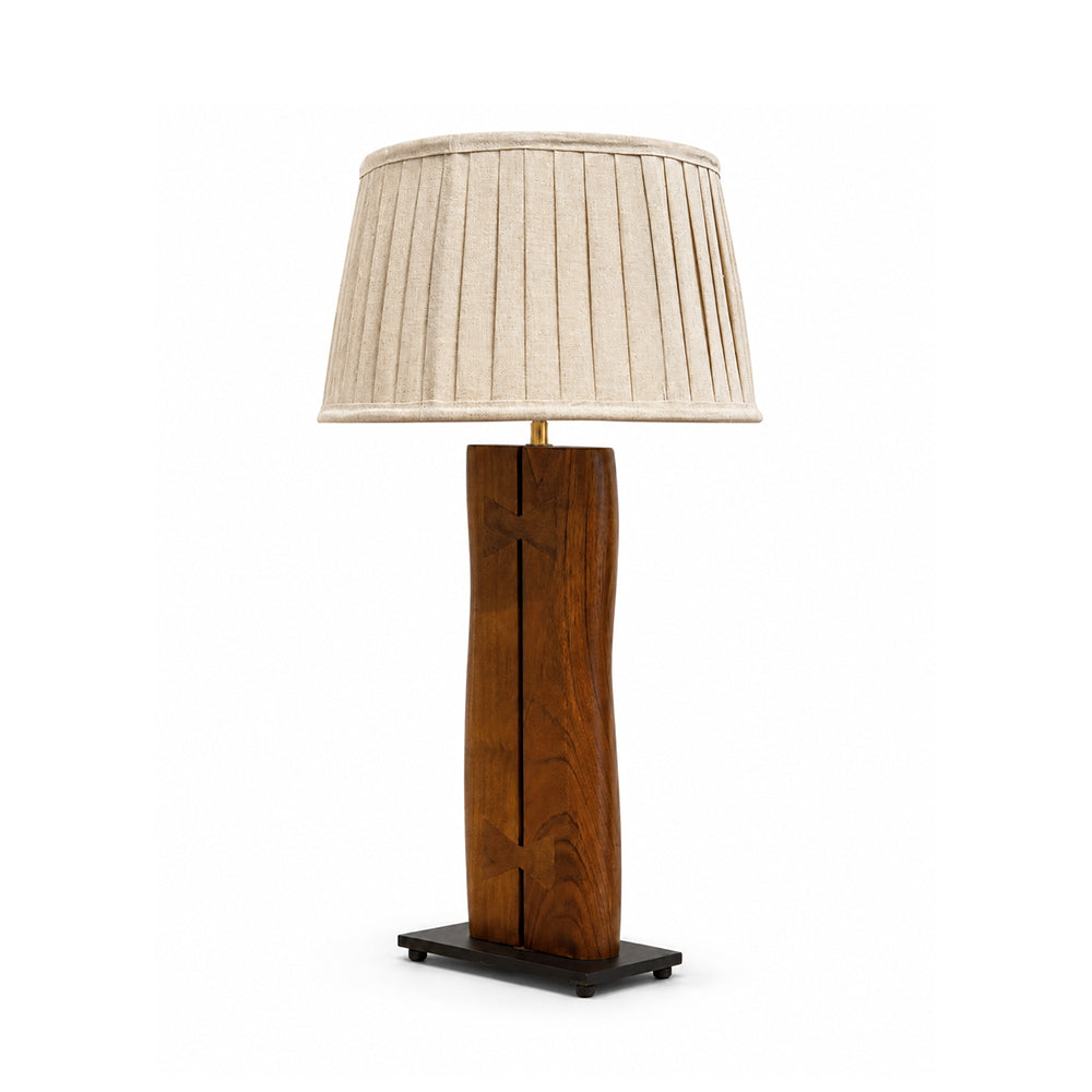 Jolie Acacia Wood Table Lamp with Metal