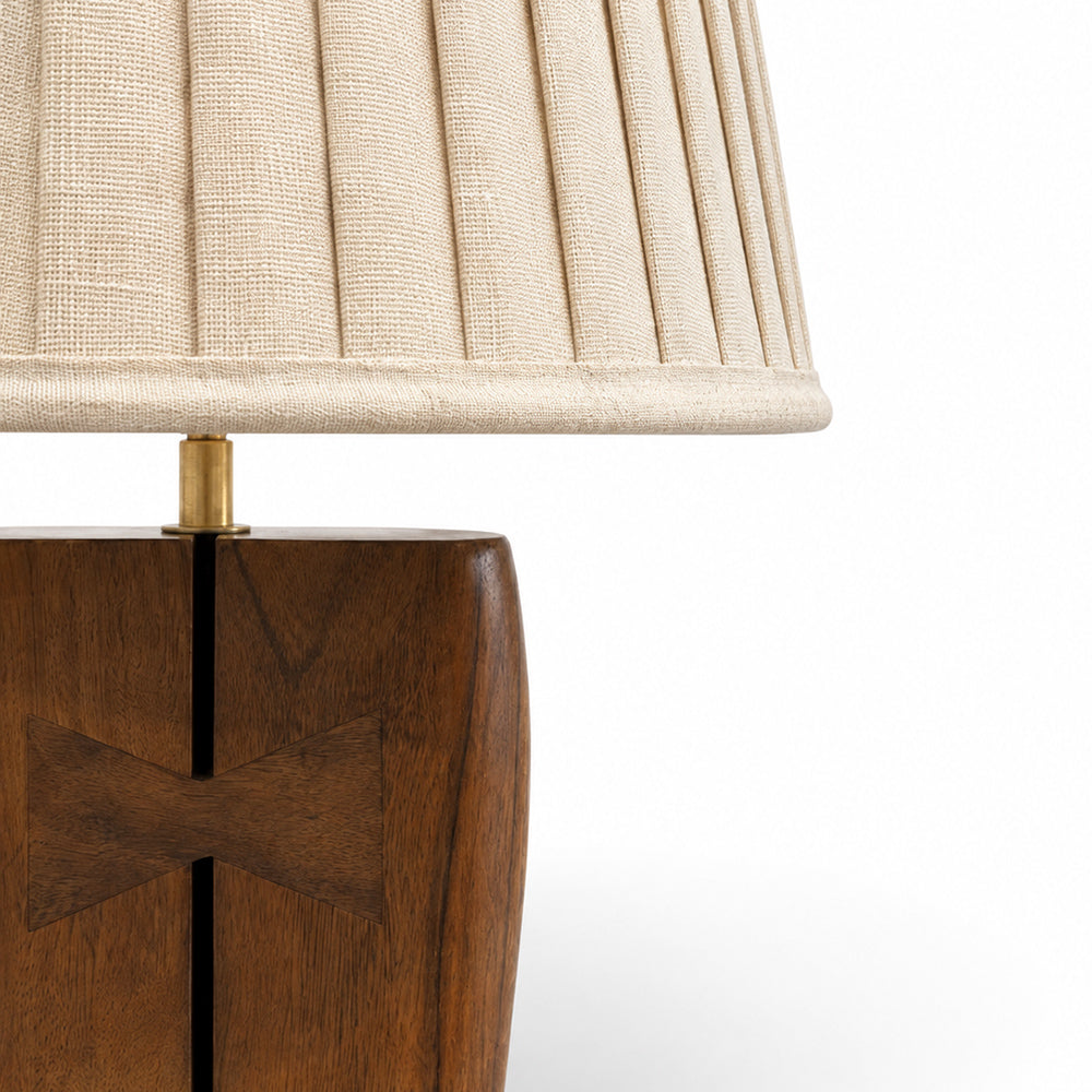 Jolie Acacia Wood Table Lamp with Metal