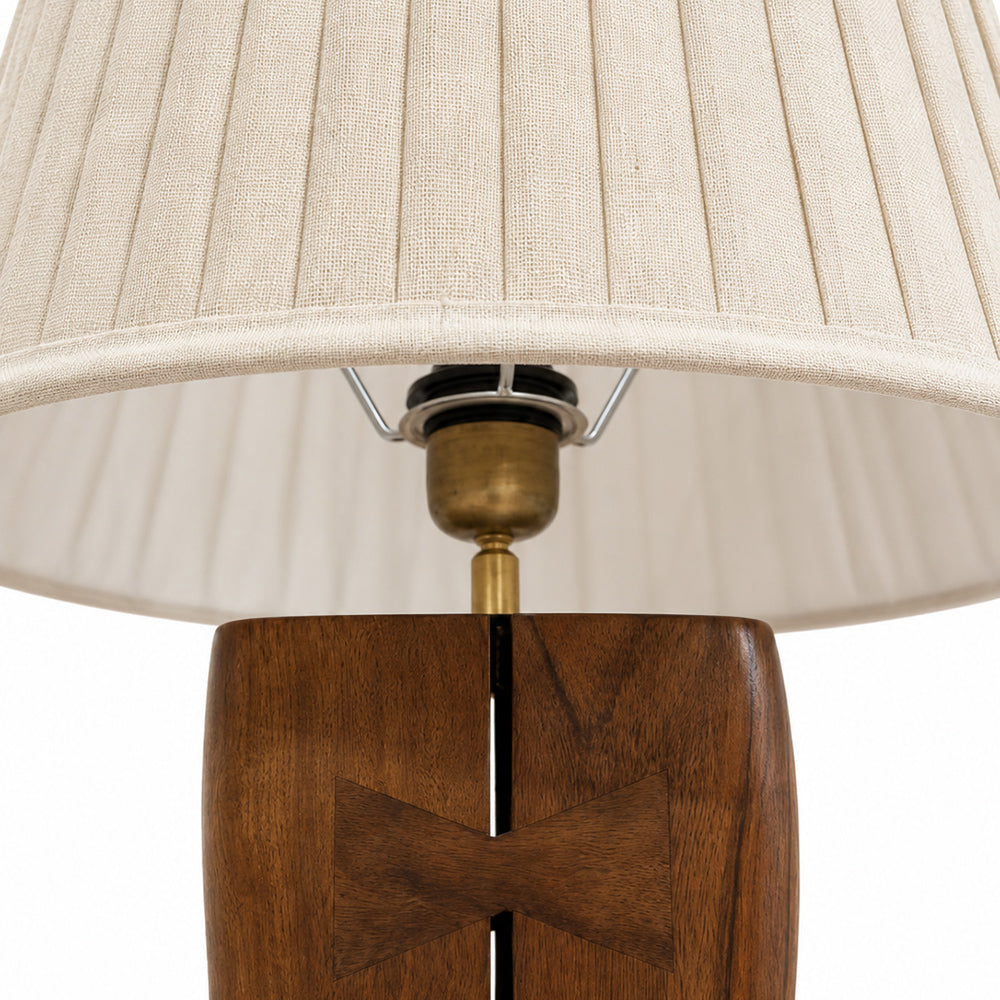 Jolie Acacia Wood Table Lamp with Metal