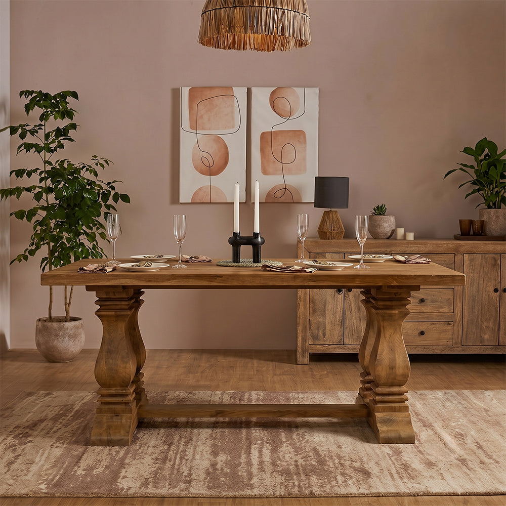 Regent 6 Seater Rectangular Wooden Dining Table