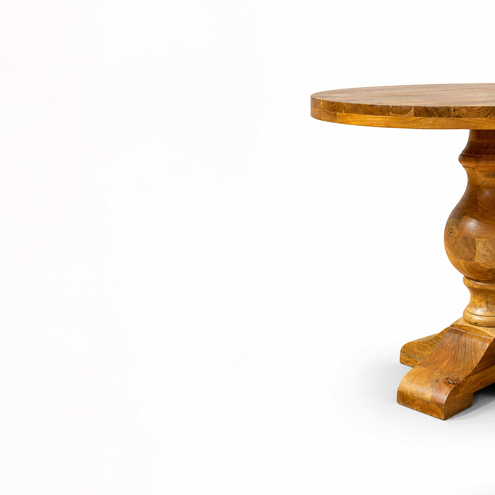 Arden 4 Seater Round Teak Wood Dining Table