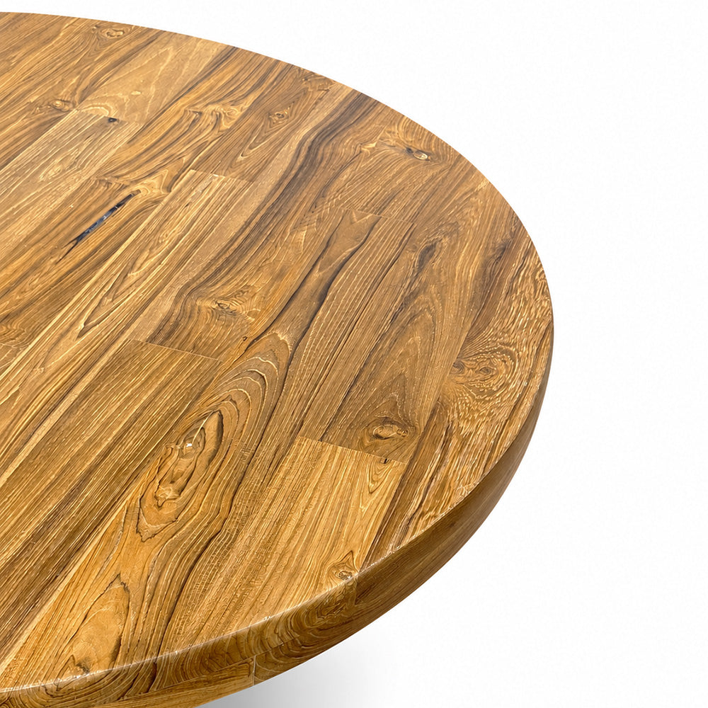 Arden 4 Seater Round Teak Wood Dining Table - Large