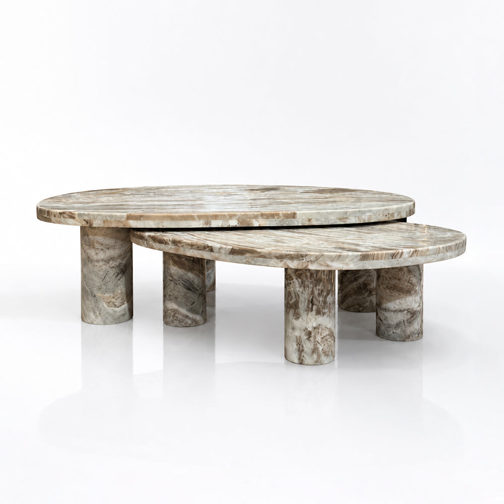 Blaze Sawar Marble Coffee Table Set of 2