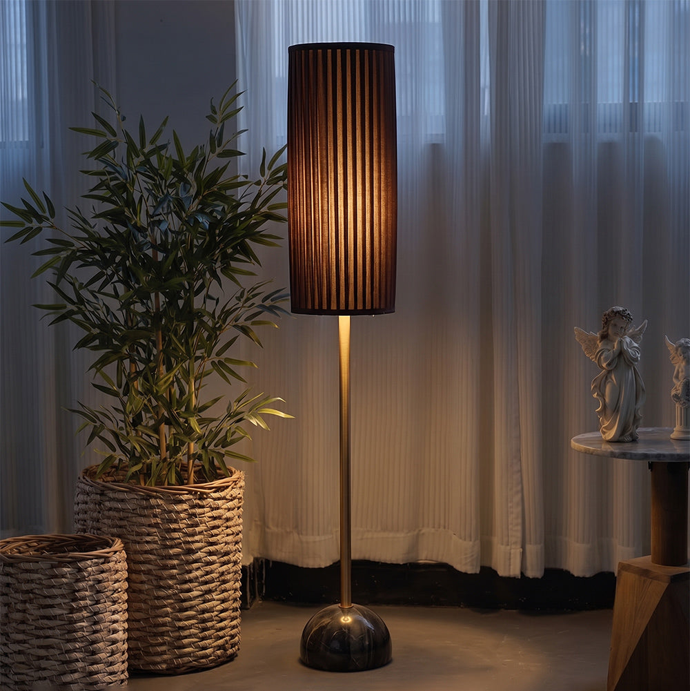 Calloway Black Marble Base Floor Lamp