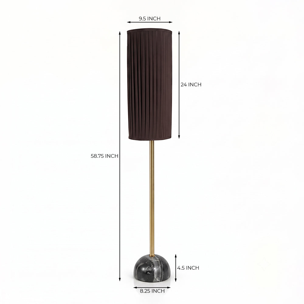 Calloway Black Marble Base Floor Lamp