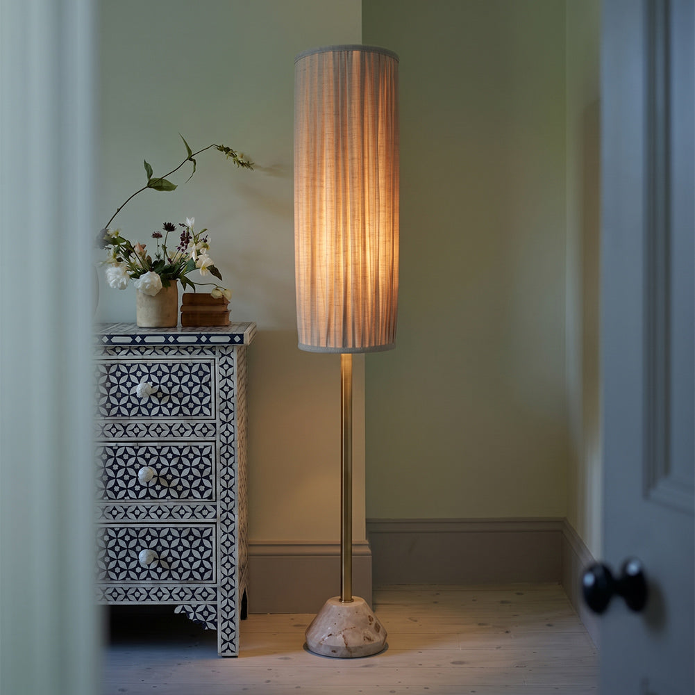 Orion Panther Marble Base Floor Lamp