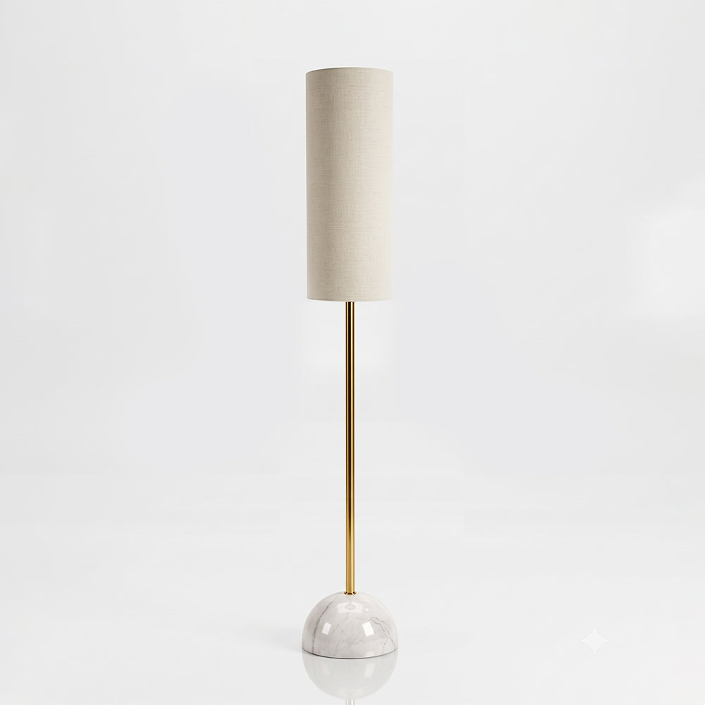 Stellan White Banswara Marble Base Floor Lamp
