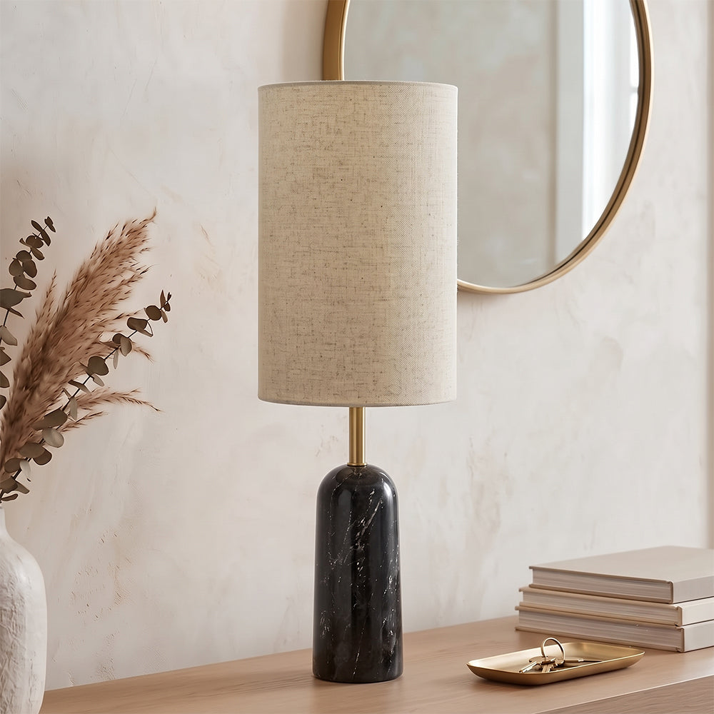 Lyra Black Marble Base Table Lamp