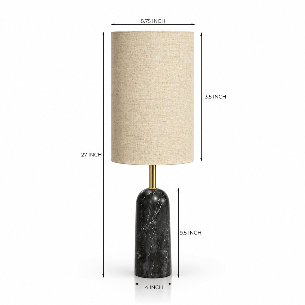Lyra Black Marble Base Table Lamp