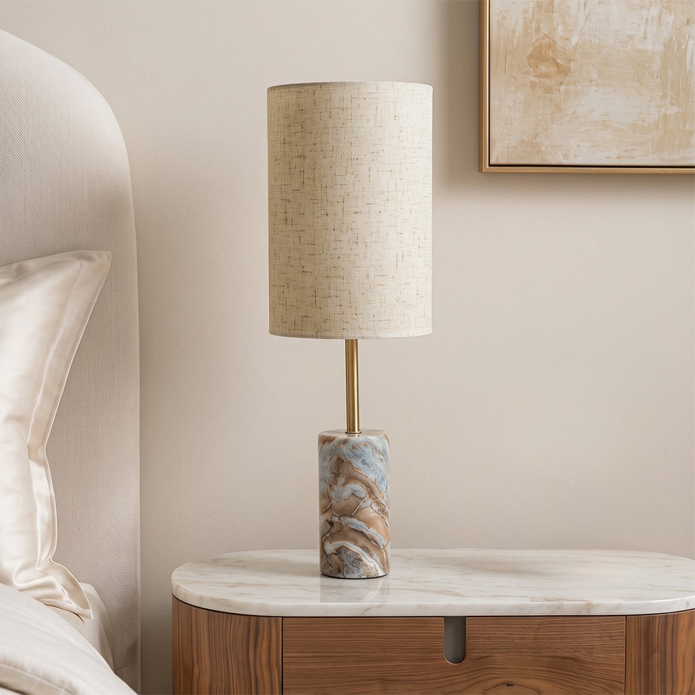 Senna Sawar Marble Base Table Lamp