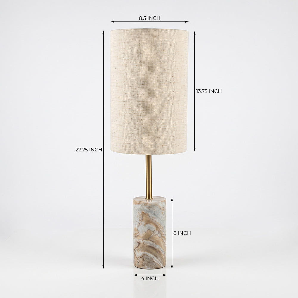 Senna Sawar Marble Base Table Lamp