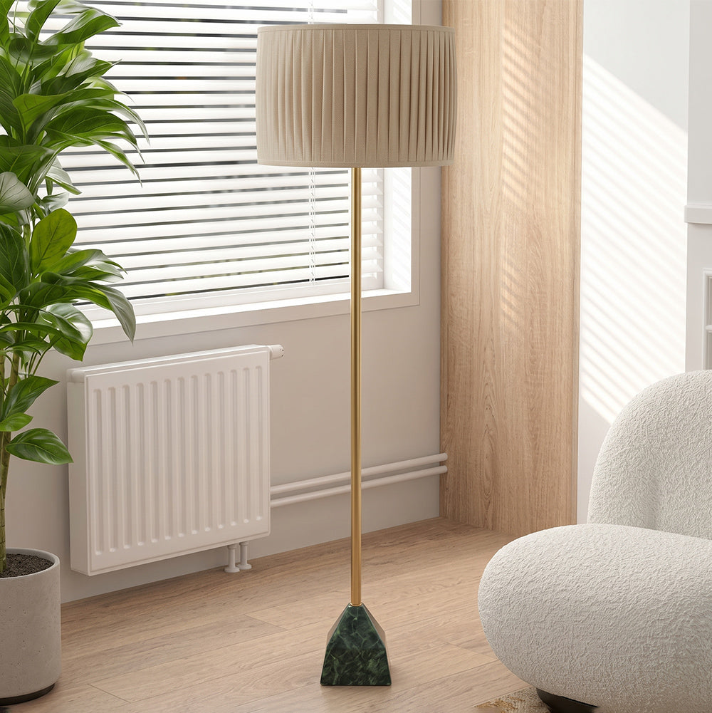 Cypress Green Marble Base Floor Lamp