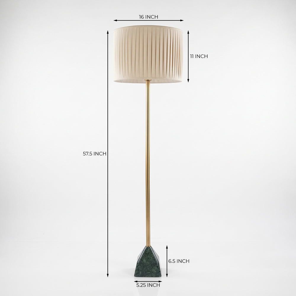 Cypress Green Marble Base Floor Lamp