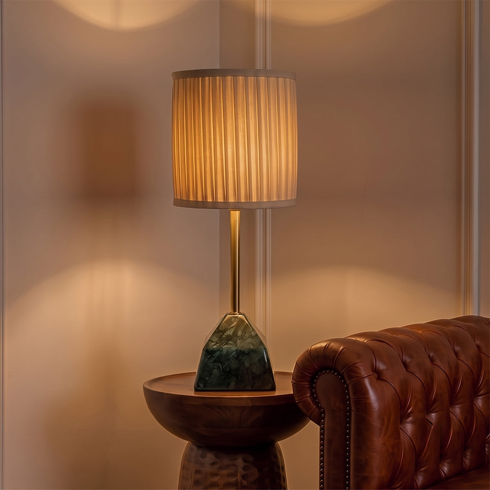 Hazel Green Marble Base Table Lamp