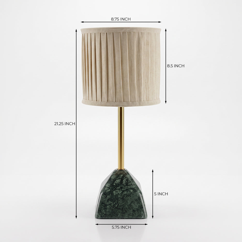 Hazel Green Marble Base Table Lamp