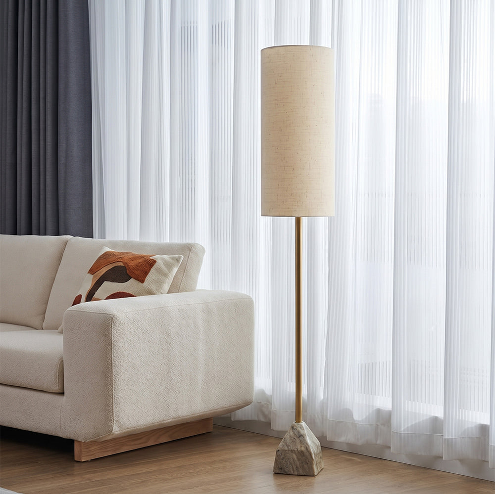 Theron Sawar Marble Base Floor Lamp