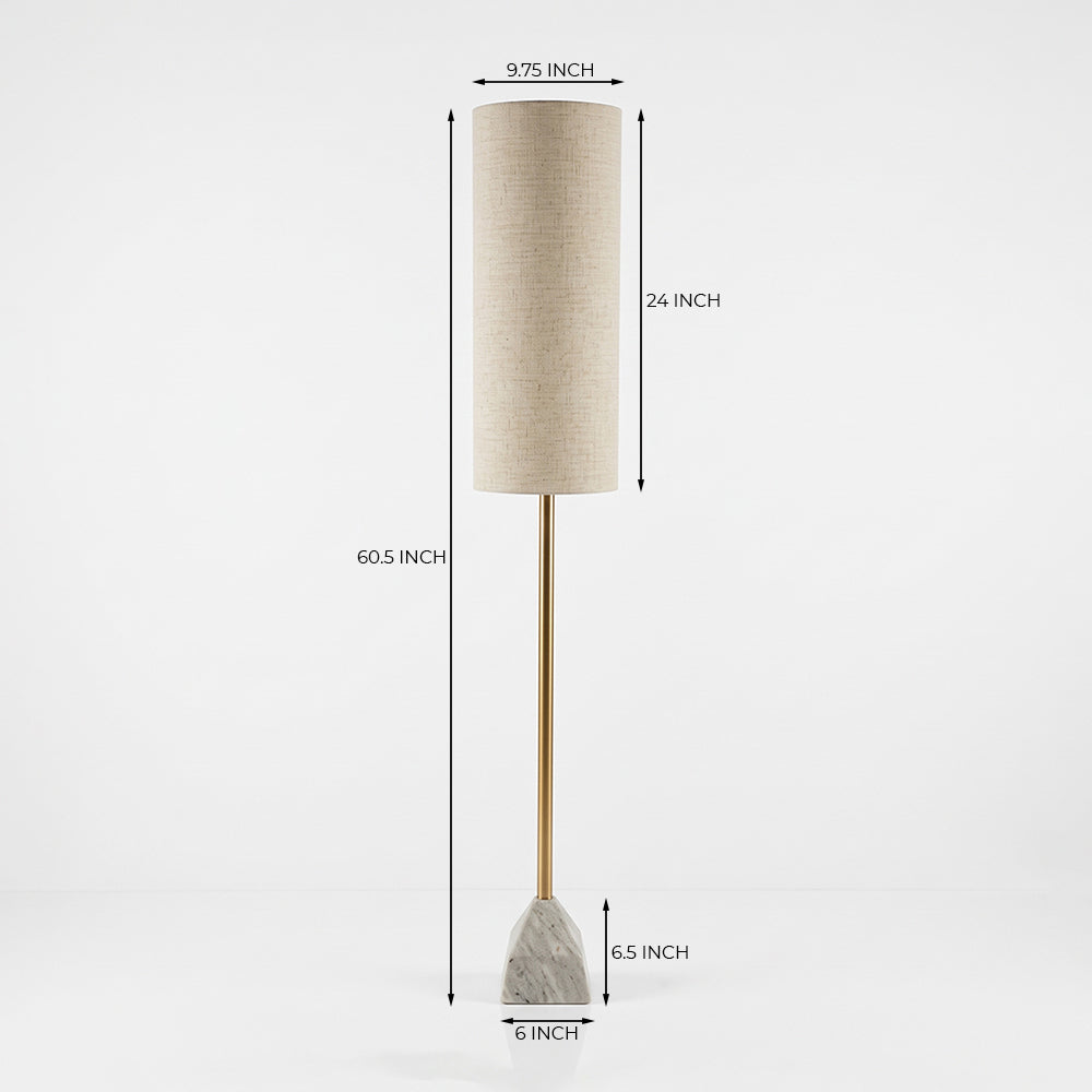 Theron Sawar Marble Base Floor Lamp