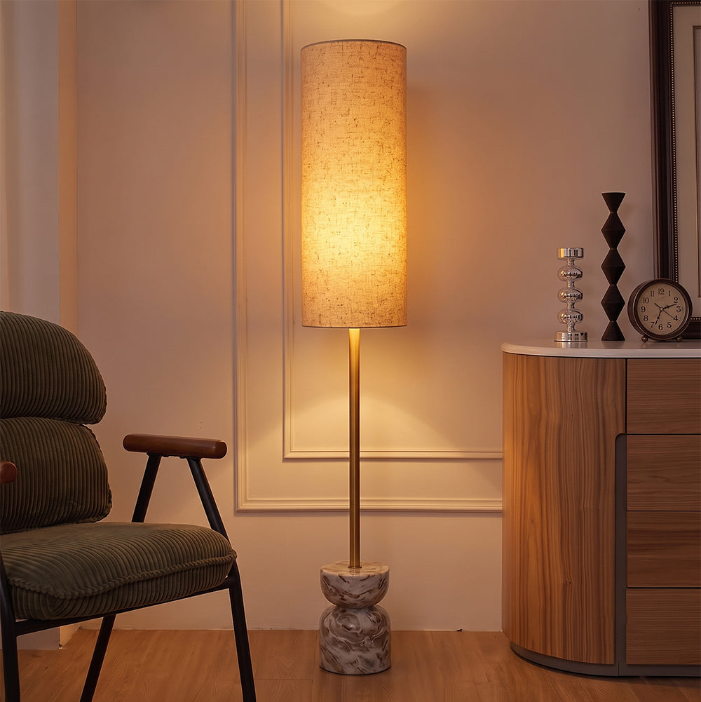 Lennox Sawar Marble Base Floor Lamp
