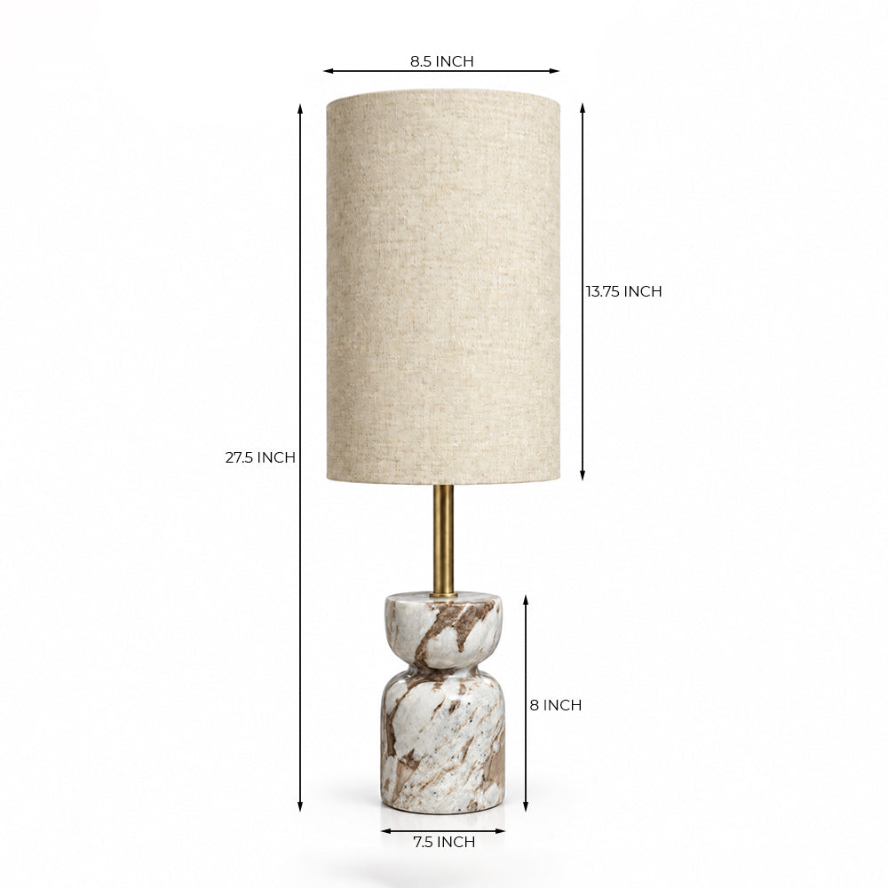 Vera Sawar Marble Base Table Lamp