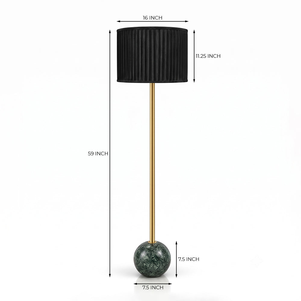 Arbor Green Marble Base Floor Lamp