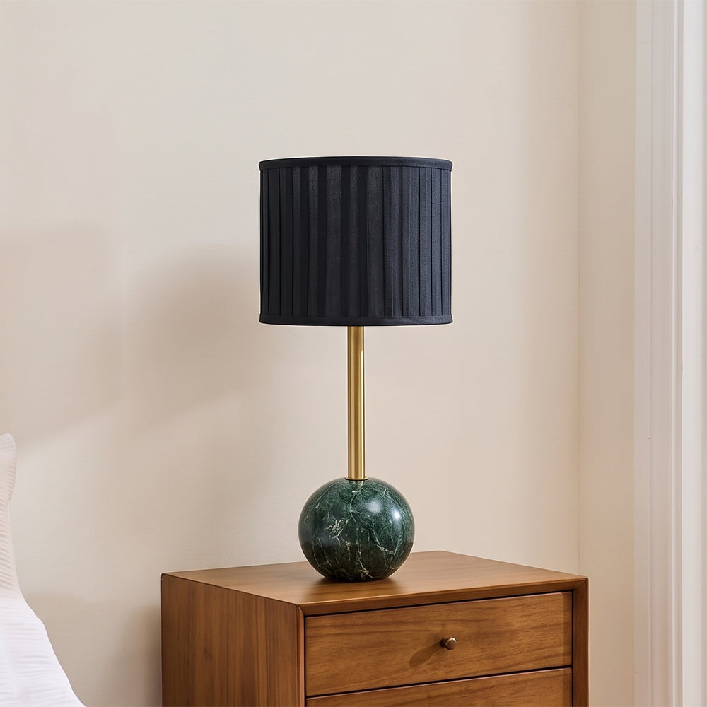 Della Green Marble Base Table Lamp