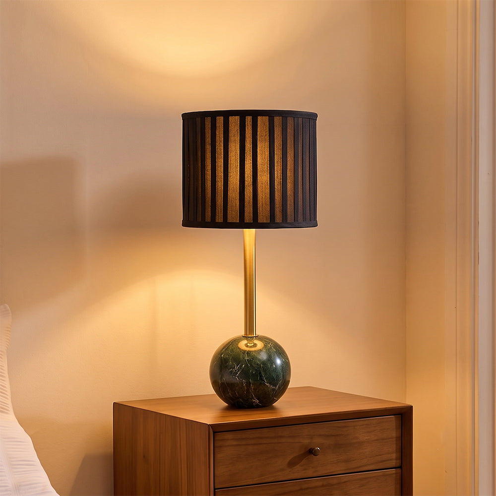 Della Green Marble Base Table Lamp