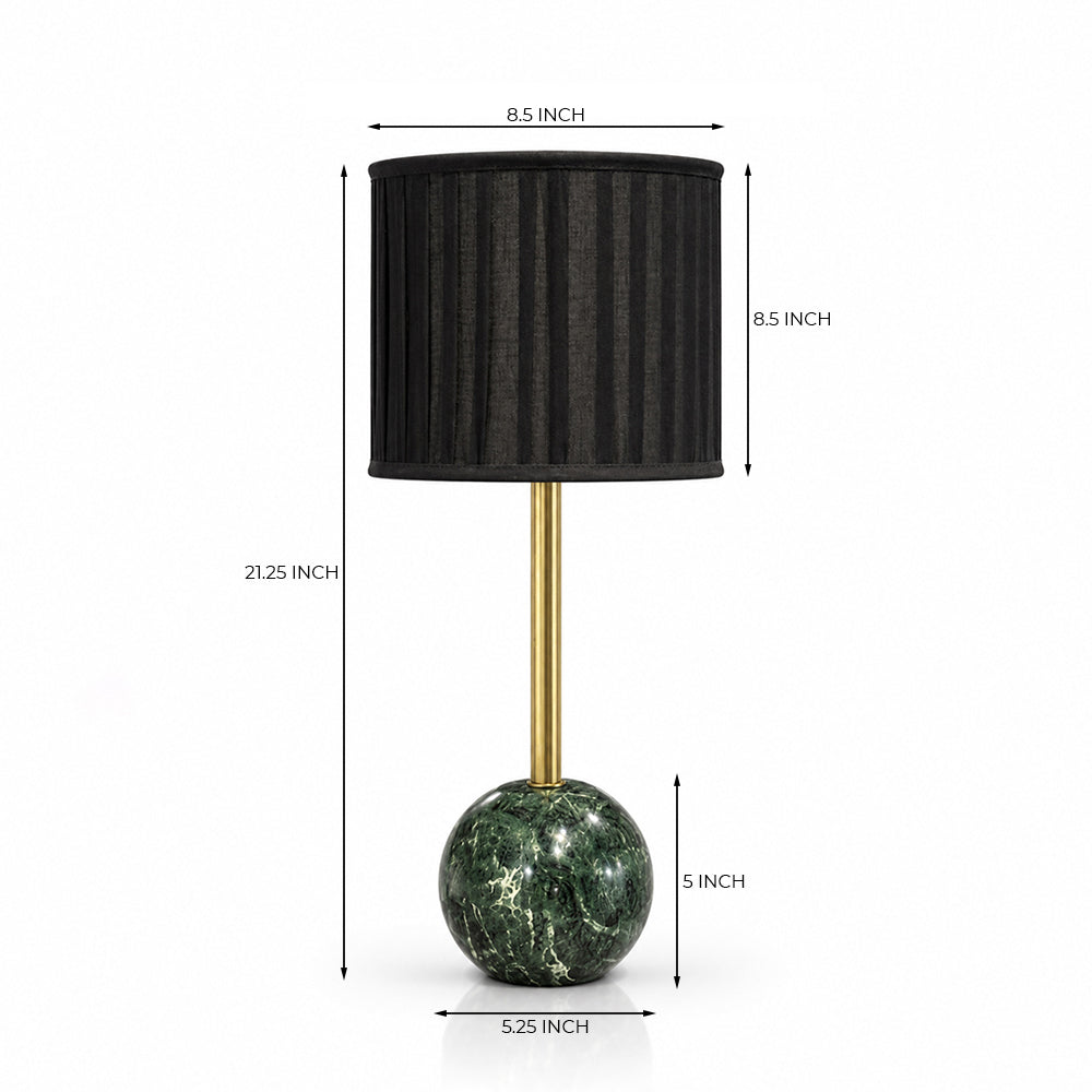 Della Green Marble Base Table Lamp