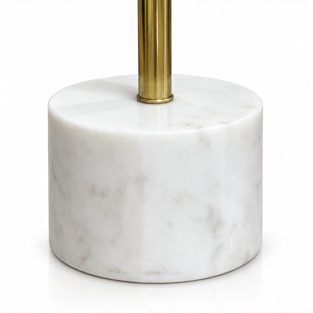 Bronte White Banswara Marble Base Floor Lamp