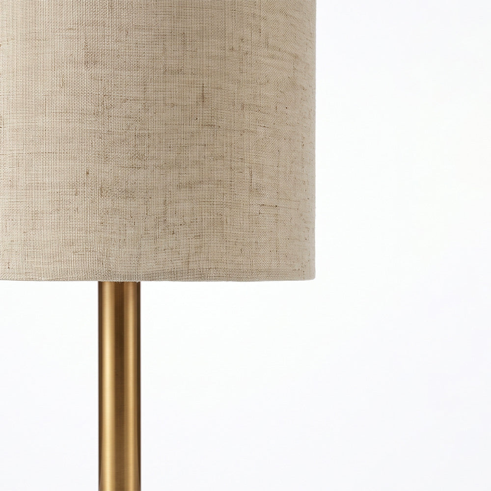 Bronte White Banswara Marble Base Floor Lamp
