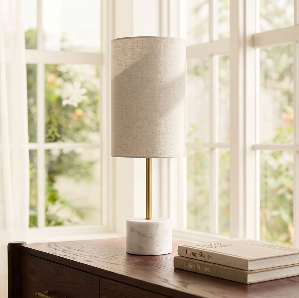 Isla White Banswara Marble Base Table Lamp