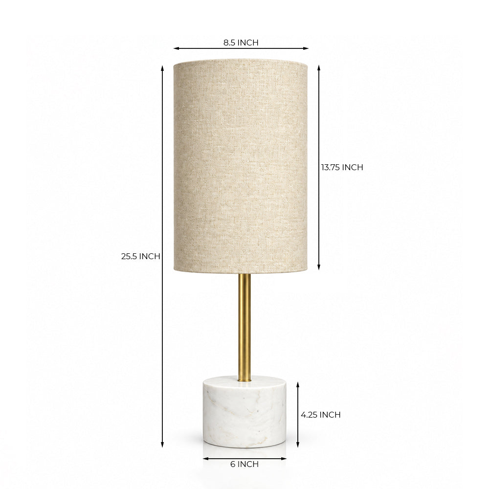 Isla White Banswara Marble Base Table Lamp