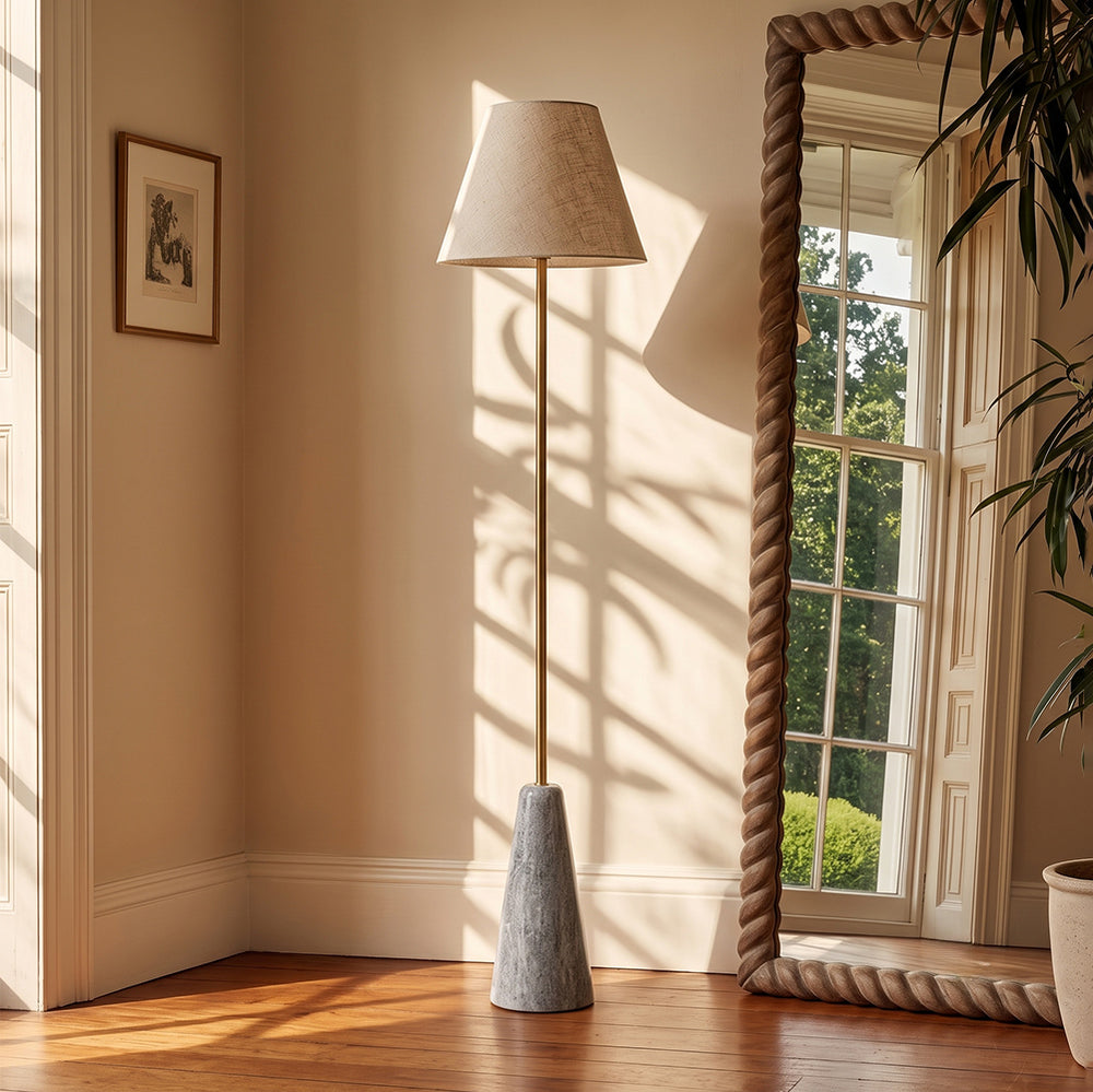 Valor Morchana Marble Base Floor Lamp