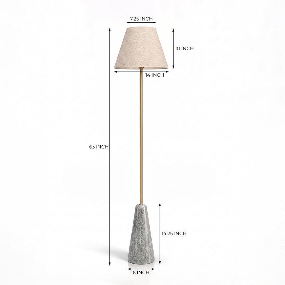 Valor Morchana Marble Base Floor Lamp