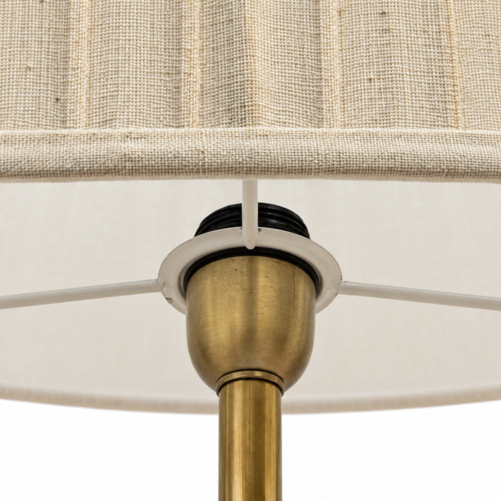 Felix White Banswara Marble Base Floor Lamp