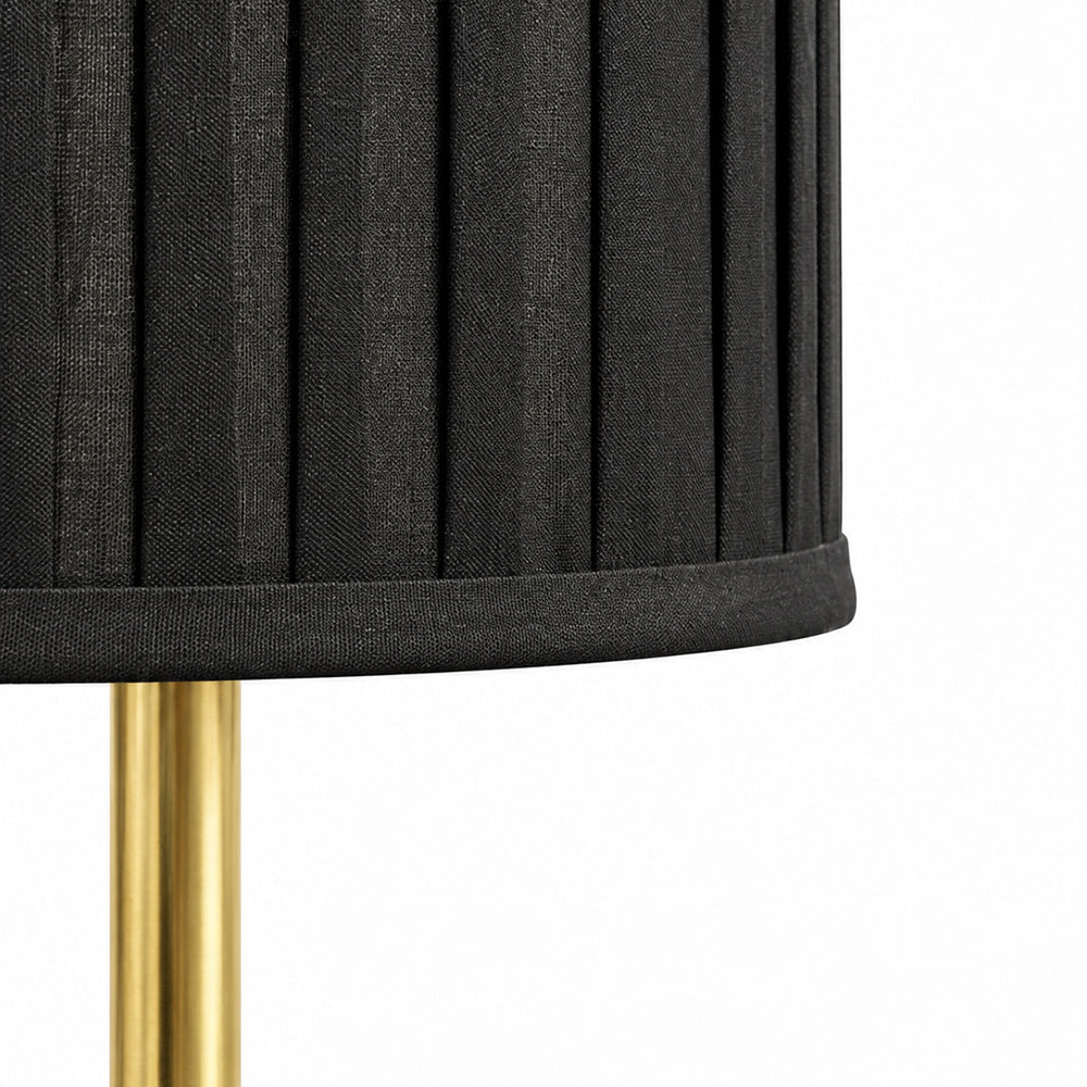 Wolfe Black Marble Base Floor Lamp