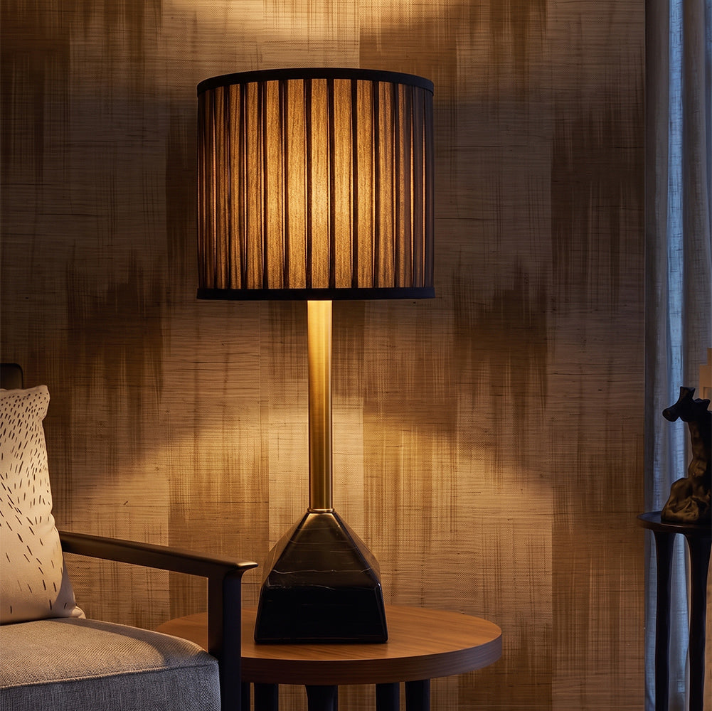 Tilda Black Marble Base Table Lamp