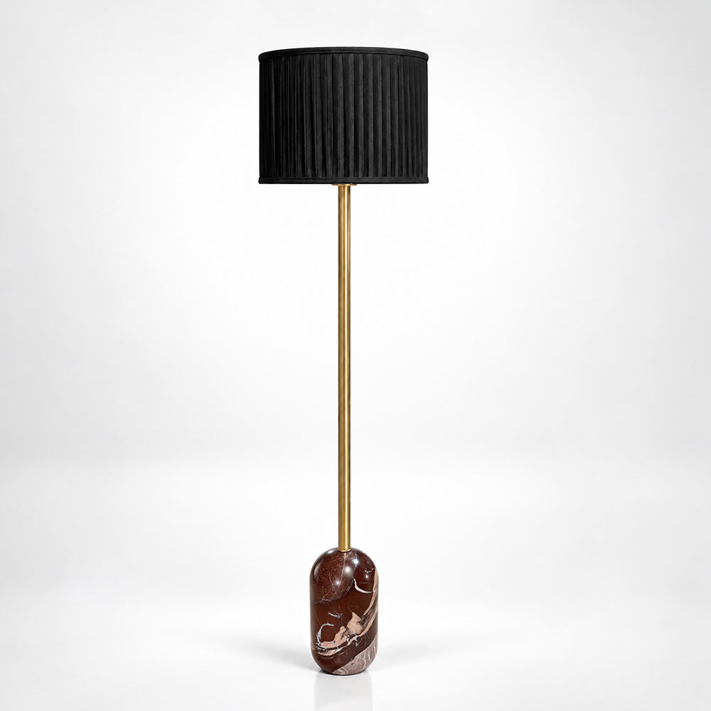 Garnet Red Marble Base Floor Lamp