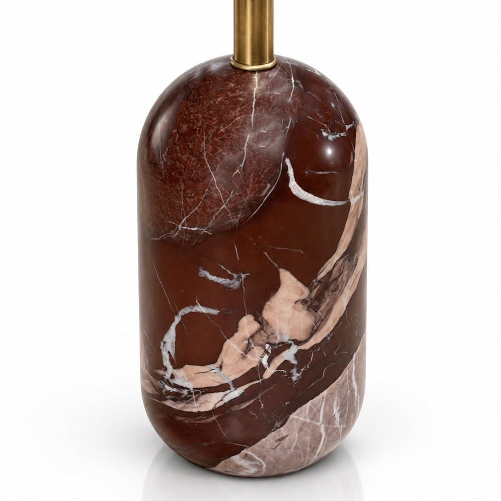 Garnet Red Marble Base Floor Lamp
