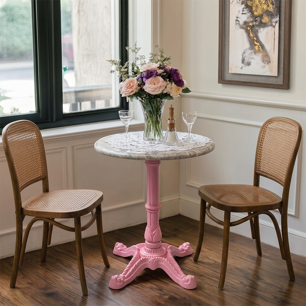Avalon Sawar Marble Restaurant Table with Metal Legs - Small