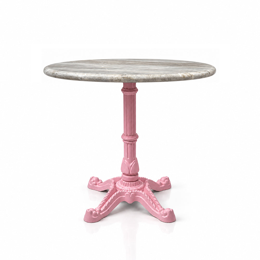 Avalon Sawar Marble Restaurant Table with Metal Legs - Large