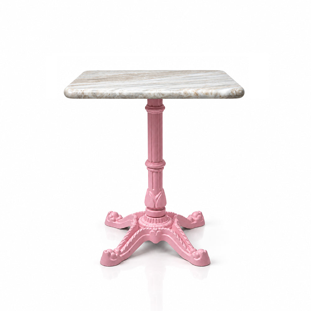 Calloway Sawar Marble Restaurant Table with Metal Legs - Small