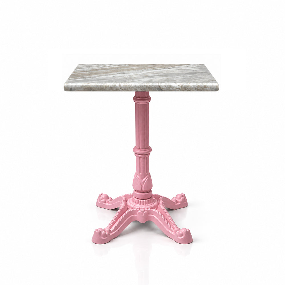 Summit Sawar Marble Restaurant Table with Metal Legs - Small