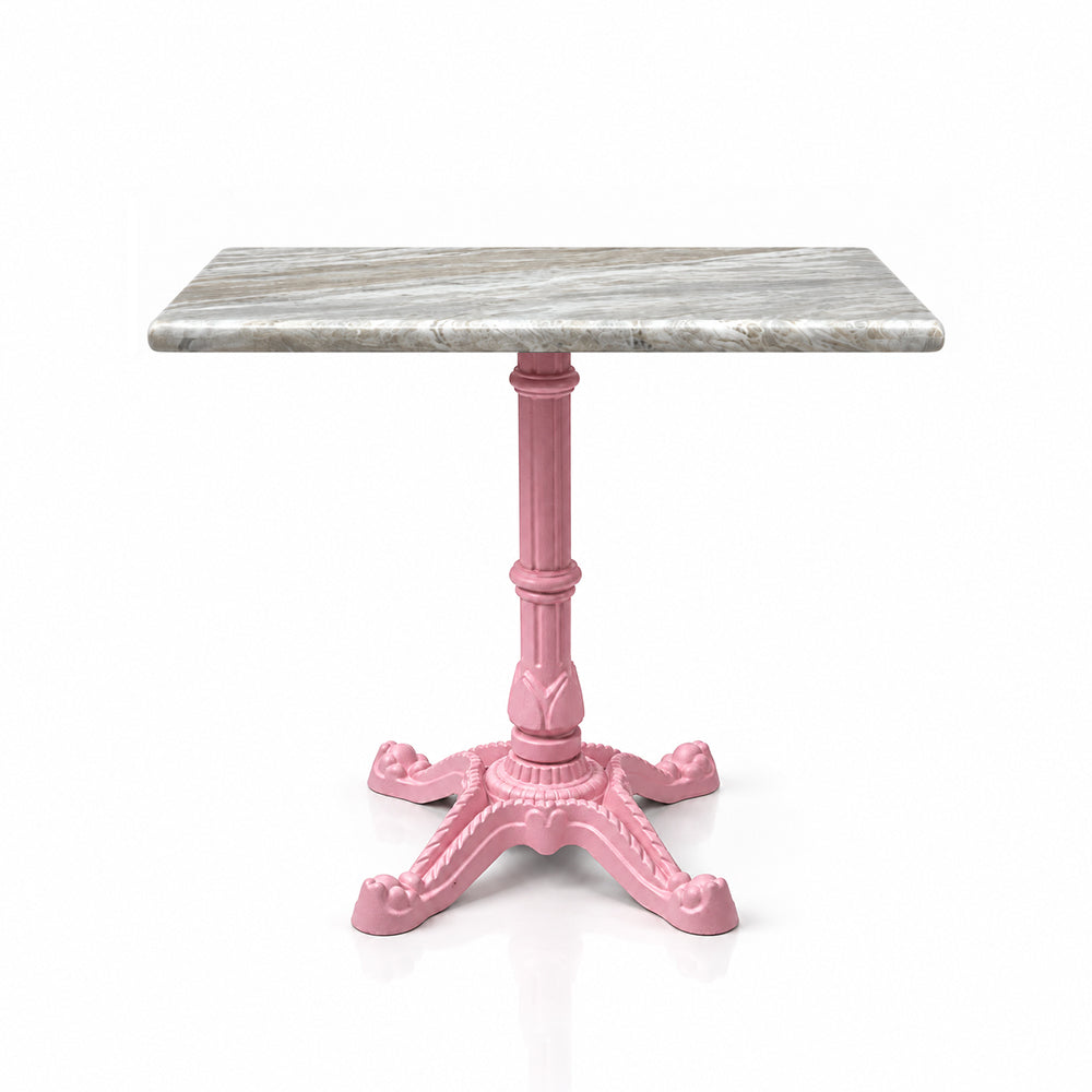 Summit Sawar Marble Restaurant Table with Metal Legs - Large