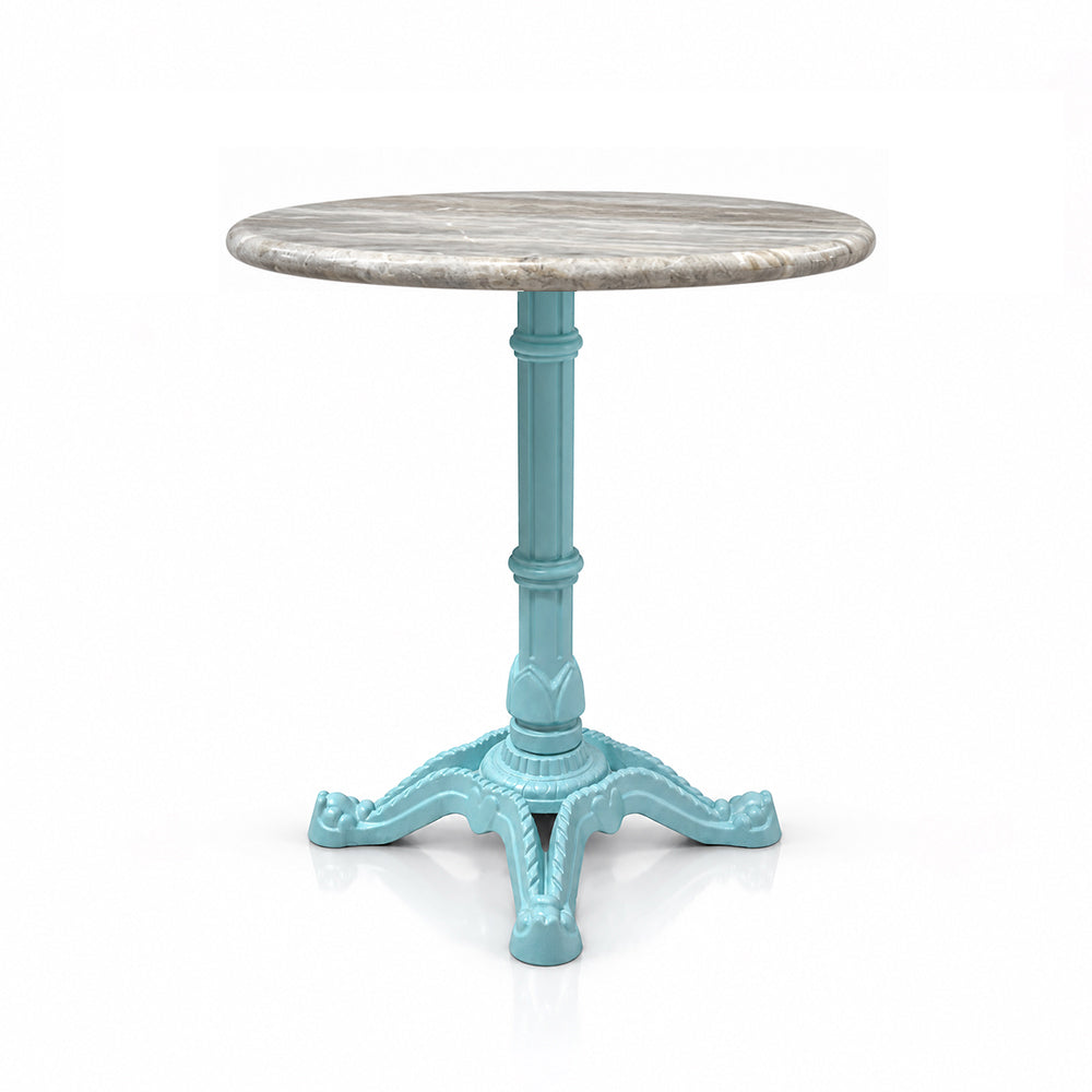 Haven Sawar Marble Restaurant Table with Metal Legs - Medium