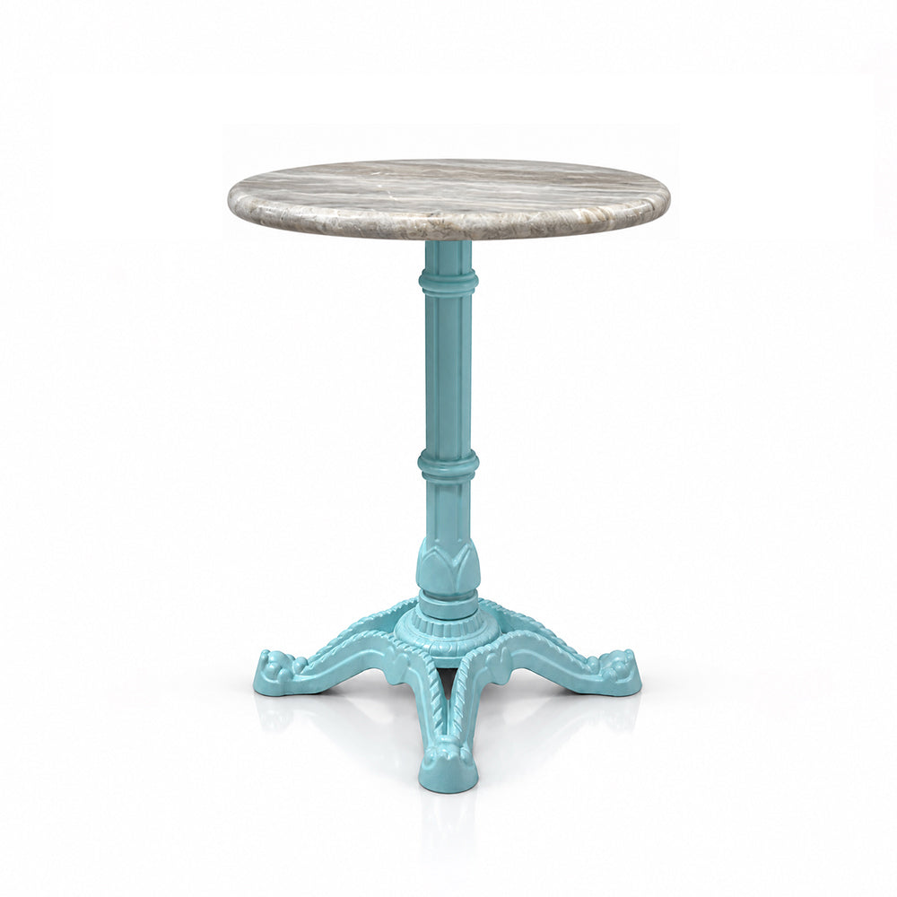 Haven Sawar Marble Restaurant Table with Metal Legs - Small