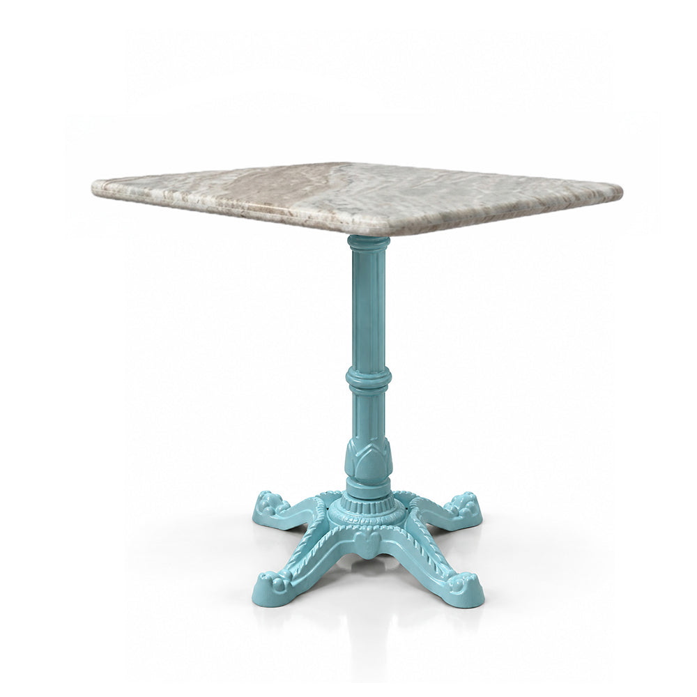 Ridgeway Sawar Marble Restaurant Table with Metal Legs - Large