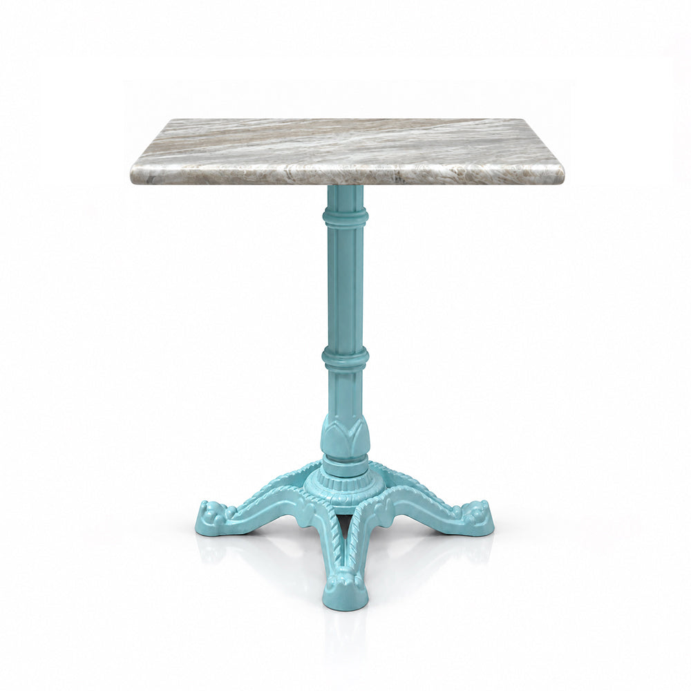 Ashford Sawar Marble Restaurant Table with Metal Legs - Medium