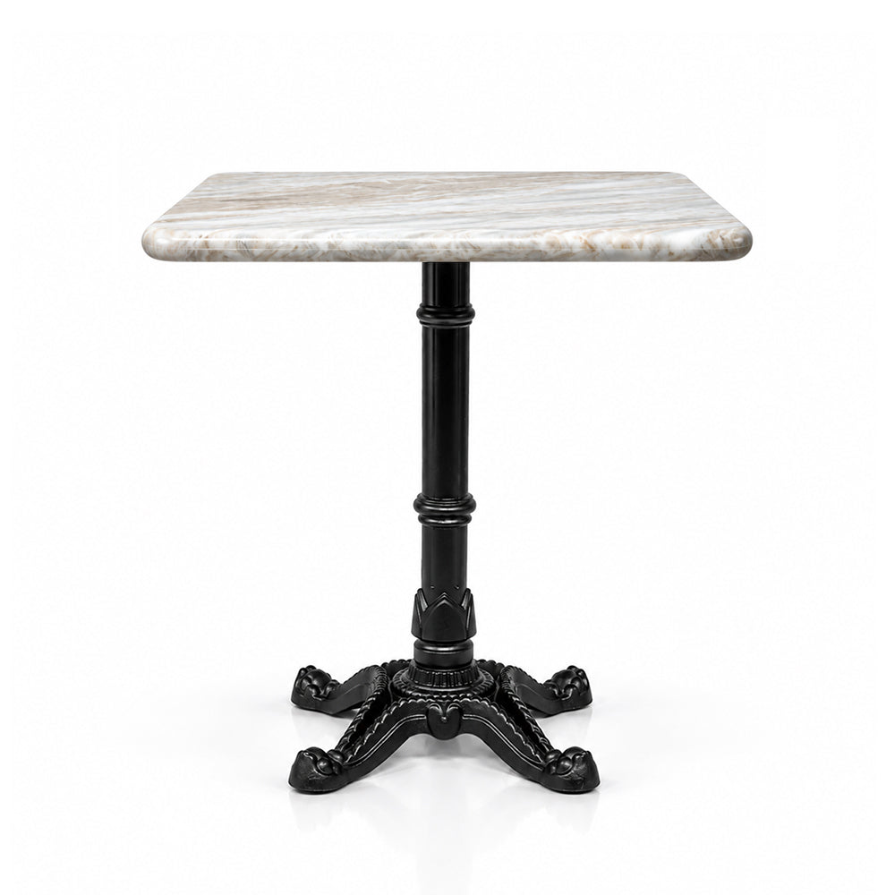 Hartley Sawar Marble Restaurant Table with Metal Legs - Medium